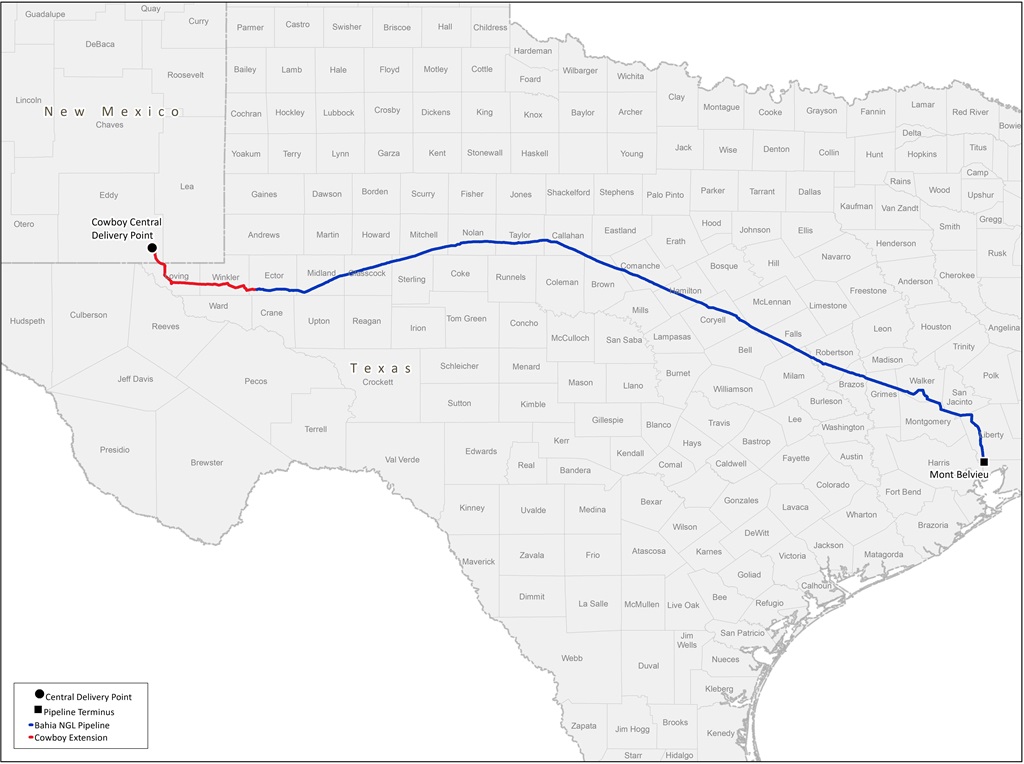 ExxonMobil investe nell'espansione del gasdotto Bahia Natural Gas Liquids (NGL) in New Mexico - Pipeline News - BAHIA Cowboy Connector Pipeline ENTERPRISE exxonmobil gasdotti GNL - GNL In Evidenza Mercati News Nord America Trasporto